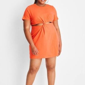 Future Collective with Alani Noelle for Target Orange Twisted Cut Out Dress